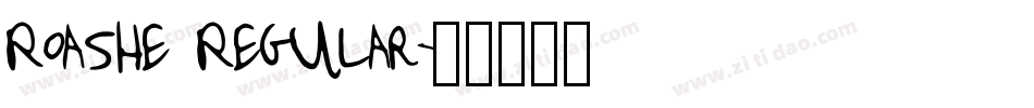 Roashe Regular字体转换